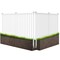 White 80 Inch PVC Fence Panels with Ground Stakes Outdoor Privacy Screen